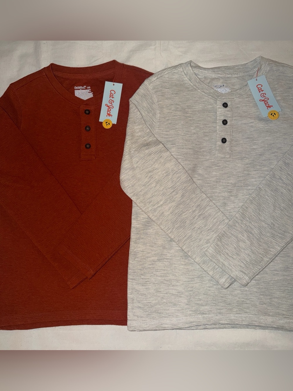 Cat & Jack Long Sleeve Henleys - Set of 2
